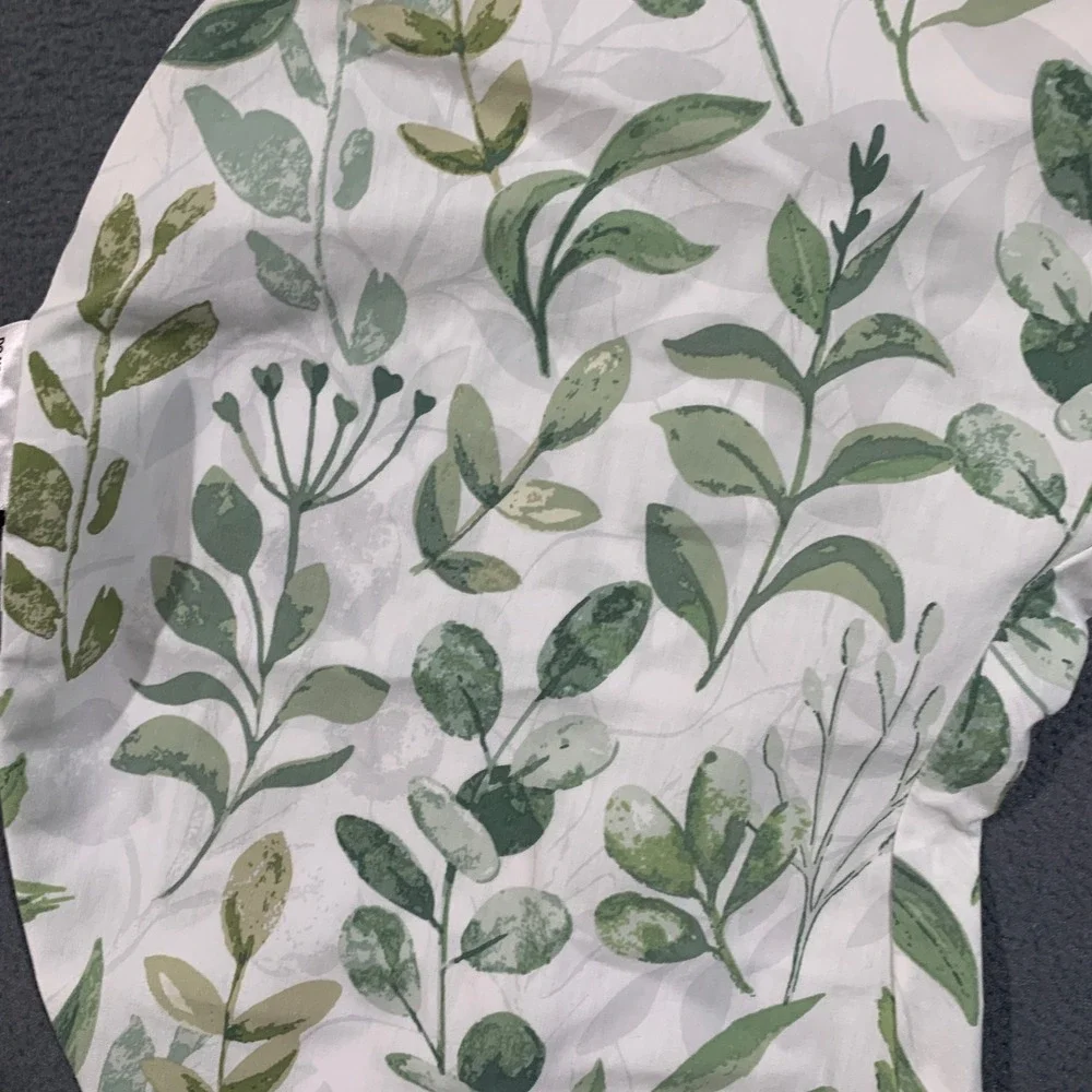 Boppy Original Nursing‎ Pillow Slipcover Eucalyptus Leaf Green White Unisex